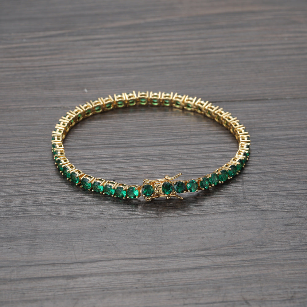 Mens emerald clearance tennis bracelet